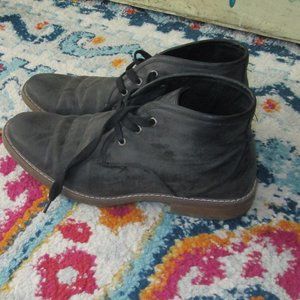 Marc New York by Andrew Marc Lace Up Vegan Leather Chukka Boot Shoe Black sz 11